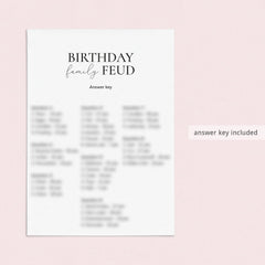 Minimalist Birthday Party Games for Her Printable