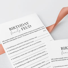 Birthday Family Feud Questions and Answers Printable