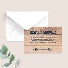 Rustic Display Shower Insert Card Unwrapped Gift by LittleSizzle