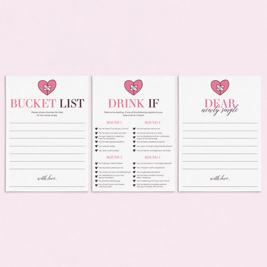 Newly Single Girls Night Games Printable by LittleSizzle