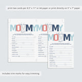 Printable Mommy Quiz for Winter Baby Shower