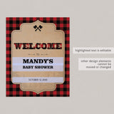 Buffalo Plaid Baby Shower Boy Party Pack Download