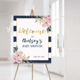 Printable Pink and Navy Party Decorations