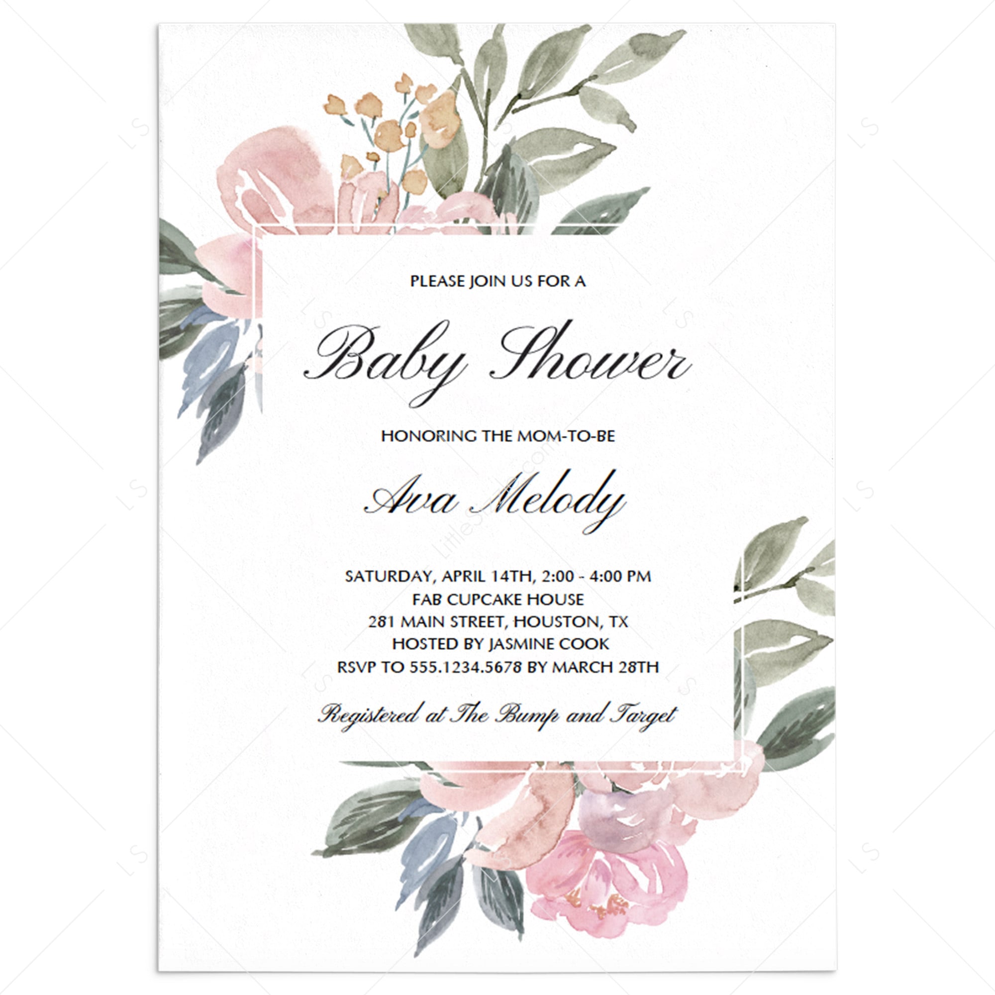Whimsical Baby Shower Invitation Template by LittleSizzle