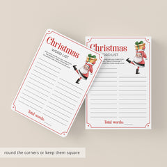 Kids Christmas Game Printable Word List