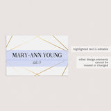 DIY seating cards printables gold foil by LittleSizzle
