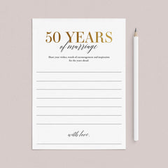 50th Anniversary Party Games Married in 1973 Printable