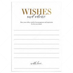 Golden Anniversary Wishes & Advice Cards Printable by LittleSizzle