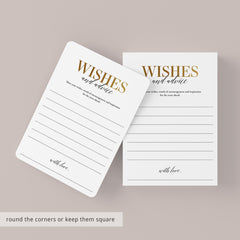 Golden Anniversary Wishes & Advice Cards Printable