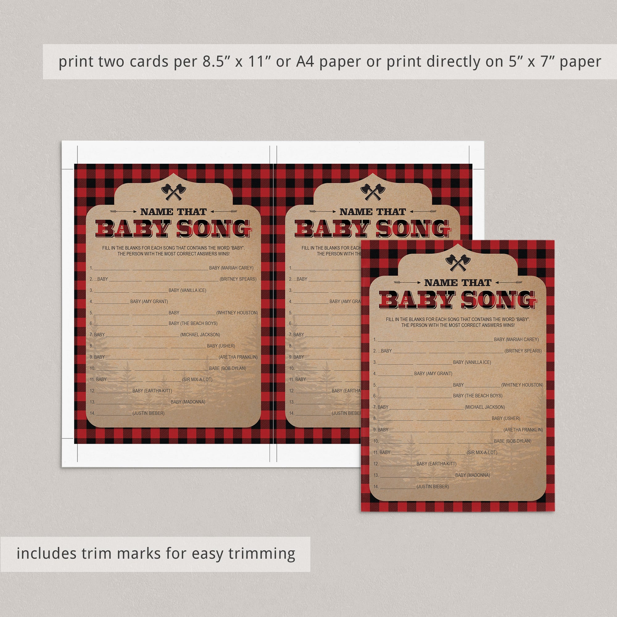 Printable baby boy shower game and answer sheets by LittleSizzle