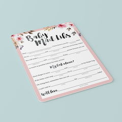 Baby madlibs baby girl shower games printable by LittleSizzle