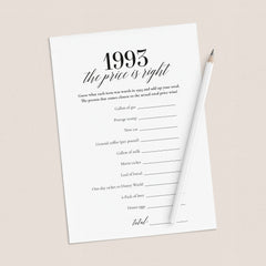 Married in 1993 30th Wedding Anniversary Party Games Bundle