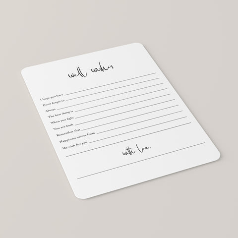 Well Wishes For The Mr and Mrs Cards Printable | Instant Download ...