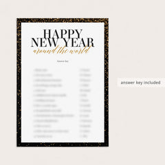 New Year's Eve Party Game for Families Printable