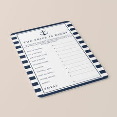 Nautical Baby Shower Game The Price is Right Virtual & Printable