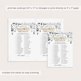 Witchcraft Halloween Party Games Bundle Printable