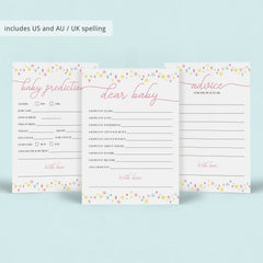 Rainbow Baby Shower Activity Pack Printable