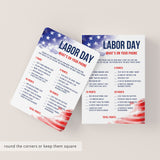 Labor Day Game What's On Your Phone Printable