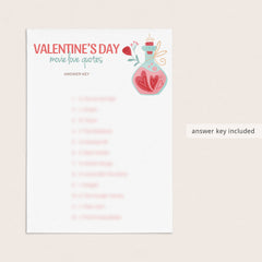 Match The Movie Love Quotes Valentine's Day Game
