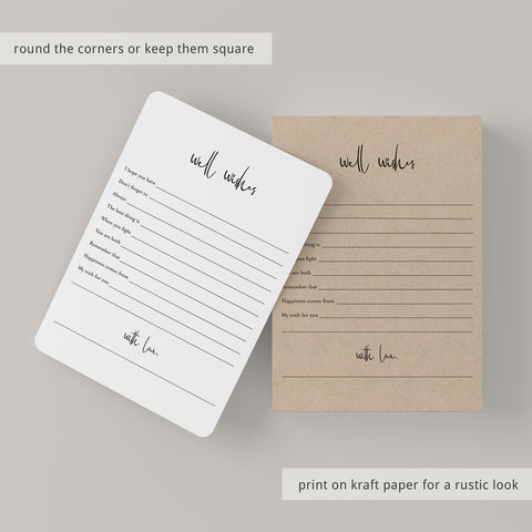 Well Wishes For The Mr and Mrs Cards Printable | Instant Download ...