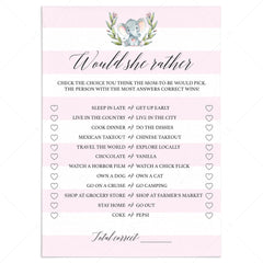 Printable mommy quiz would she rather pink and white by LittleSizzle